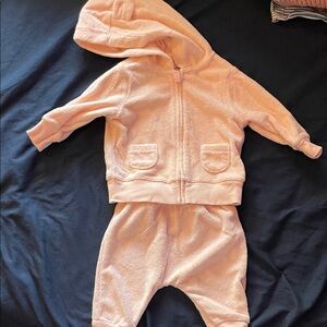 Pink Baby Hoodie and Pants Set